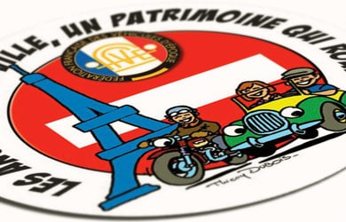 Autocollant FFVE Paris 2014 closeup