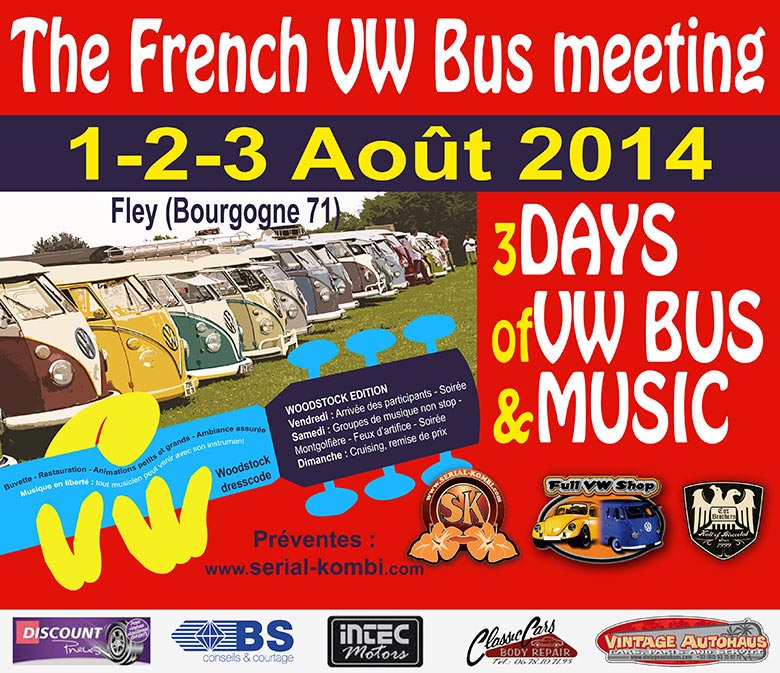 The French VW Bus Meeting 2014 à Fley