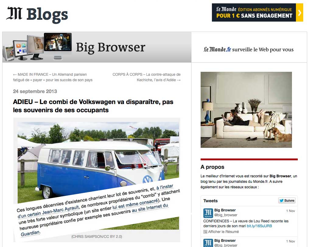 Big Browser - Le Monde - Be Combi