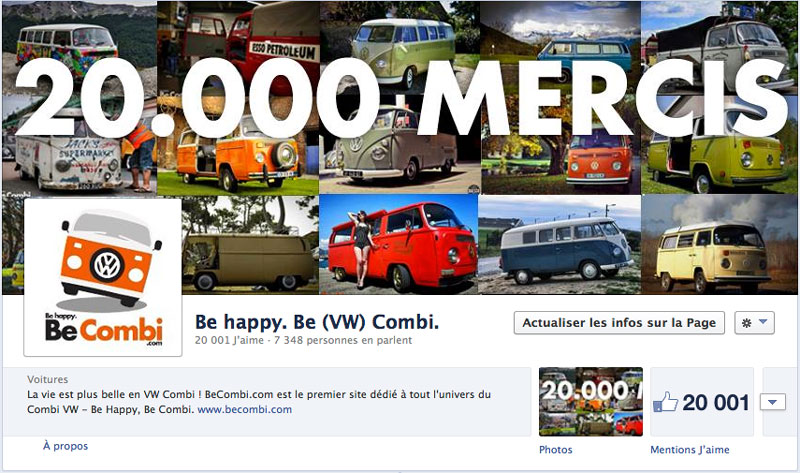 20.000 "J'aime" sur la page Facebook de BeCombi !