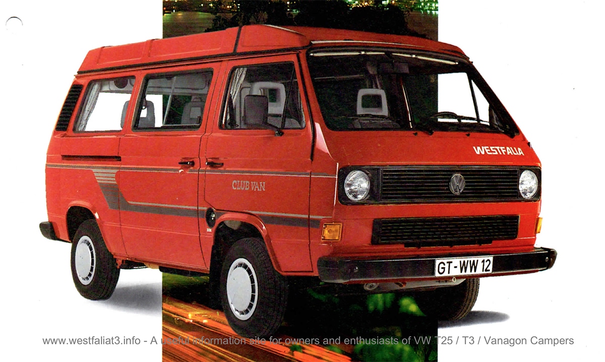 VW T3 Westfalia Club Van 1988