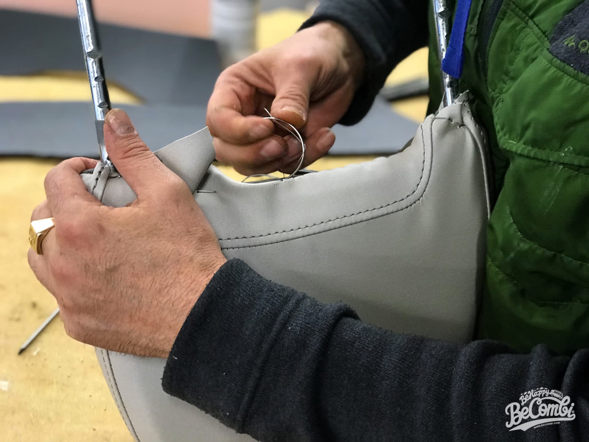 Mise en place sur l'appui tête