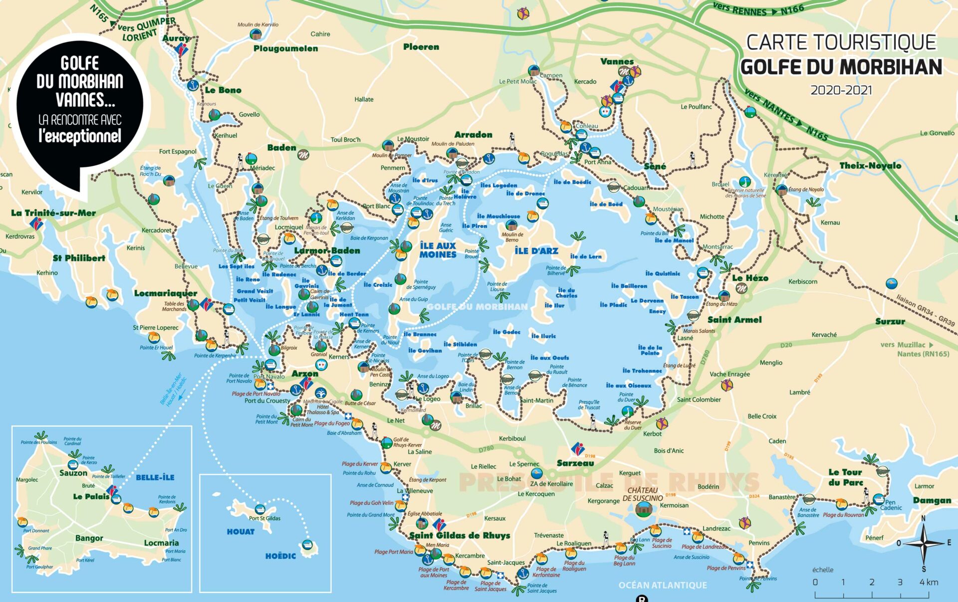 Carte touristique Golfe du Morbihan